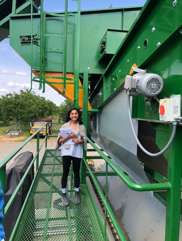 Francesca D'Cruz working on sustainable agriculture. 