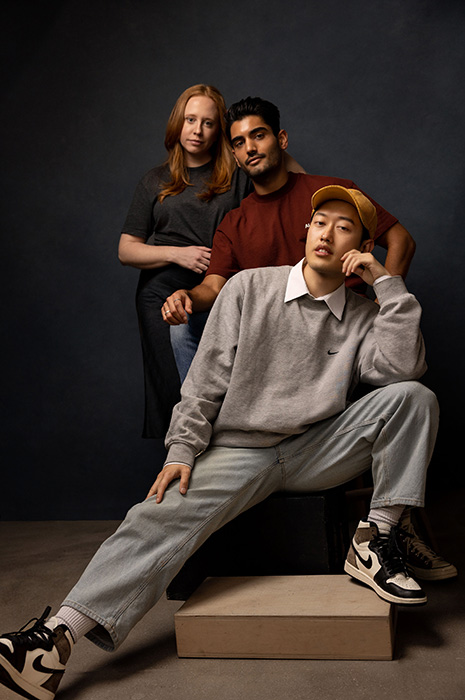 David Suh (front), Rick Bhatia (middle) and Megan Frantz (back)