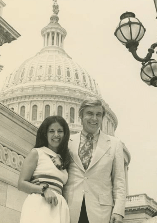 Jackie Speier with Leo Ryan in Washington, D.C., in 1973