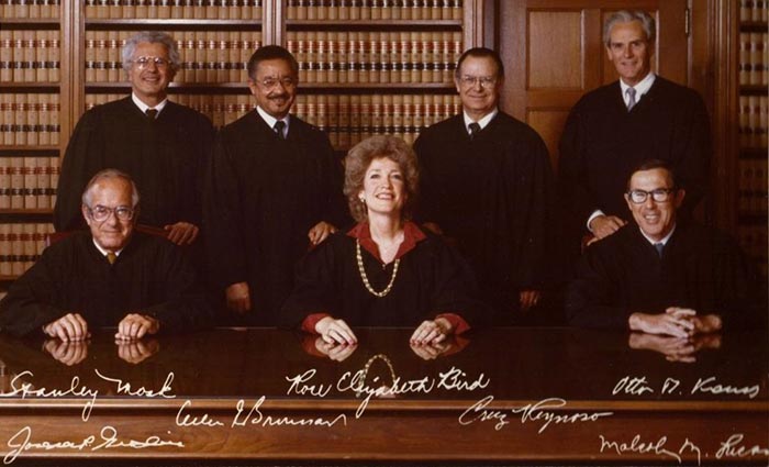 California Supreme Court justices, 1981