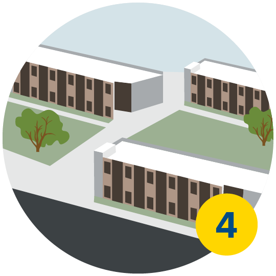 Illustration of Orchard Park Redevelopment Project at UC Davis