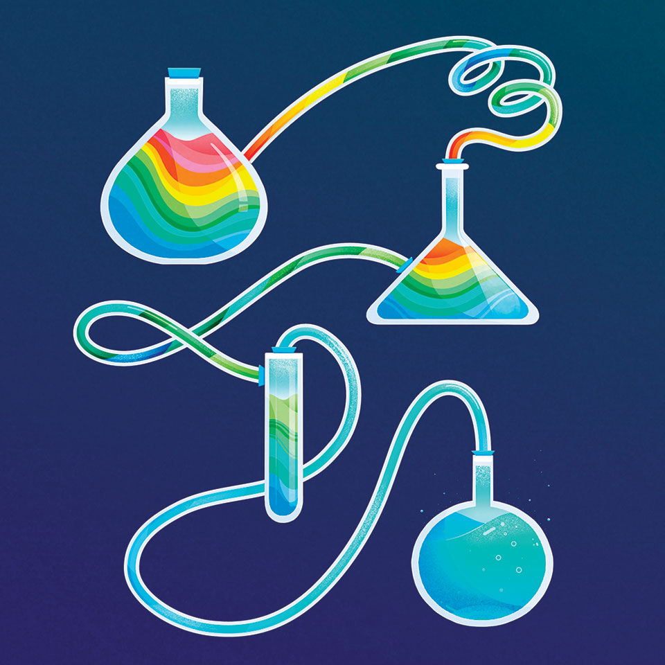 Illustration of alembic system