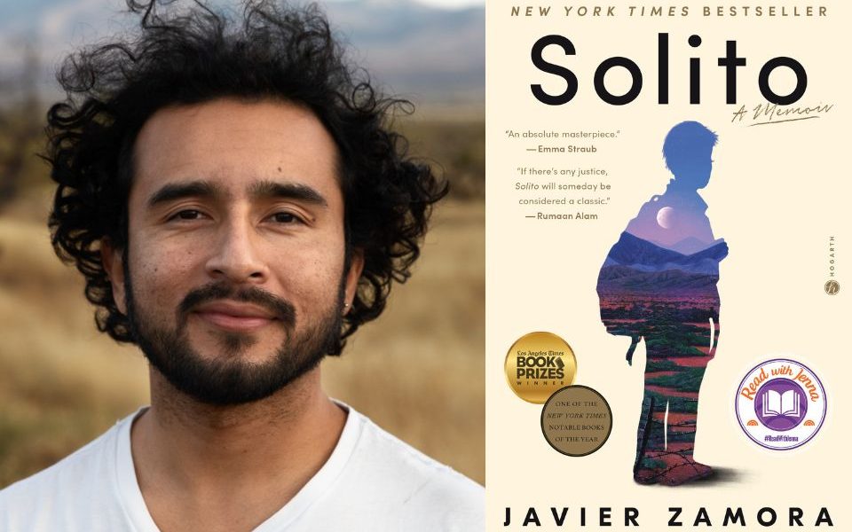 photo of book cover "Solito" on right with author photograph on left