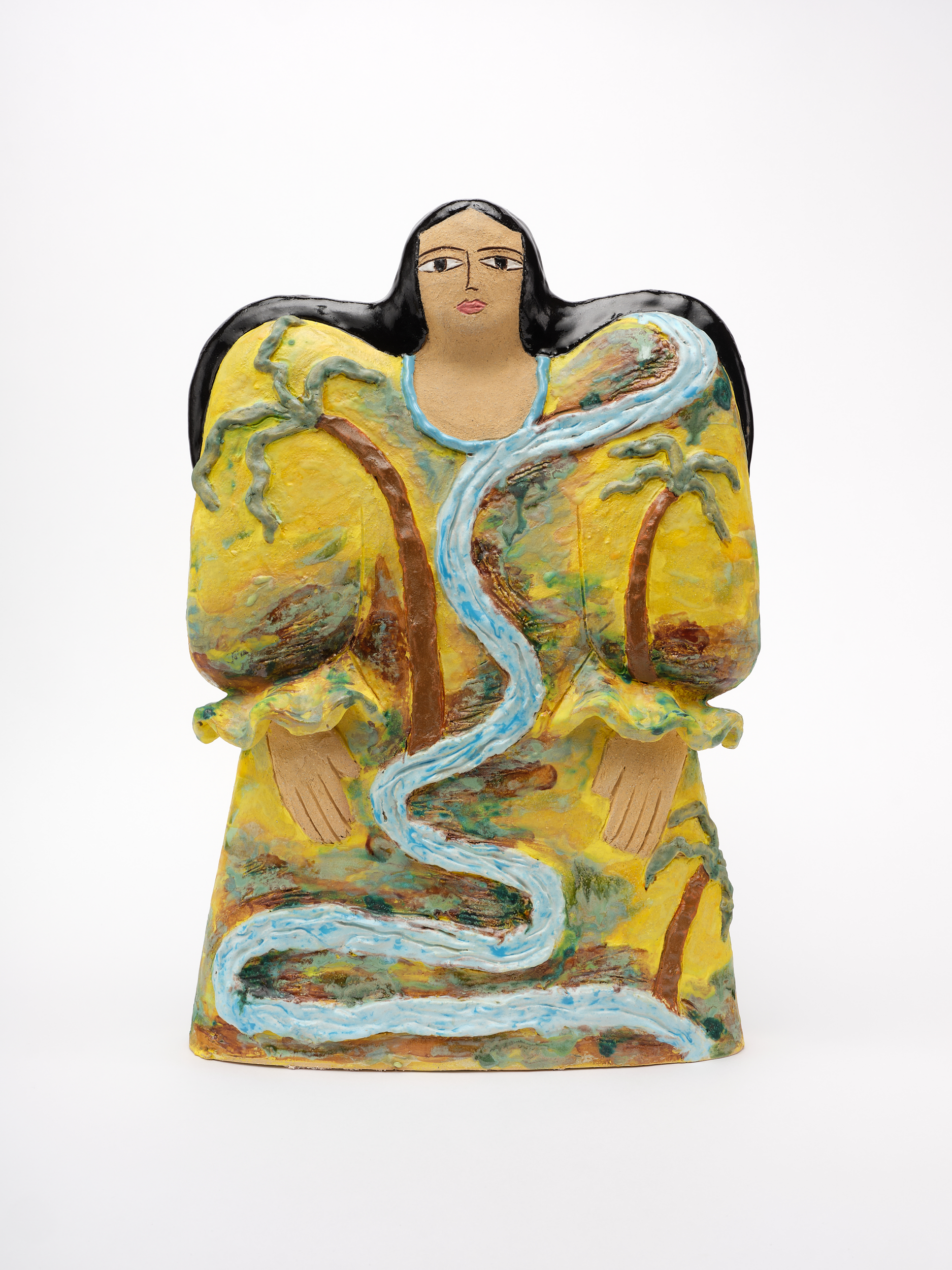 Sample work: Maryam Yousif, Two Rivers, 2024.  Glazed ceramic, 19.5 x 13 x 5 in. Courtesy of the artist. © Maryam Yousif