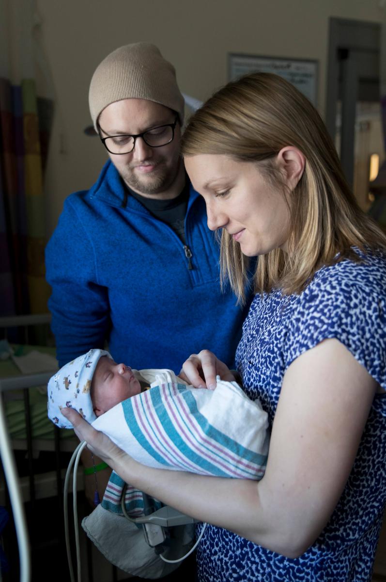 Curtis family and baby