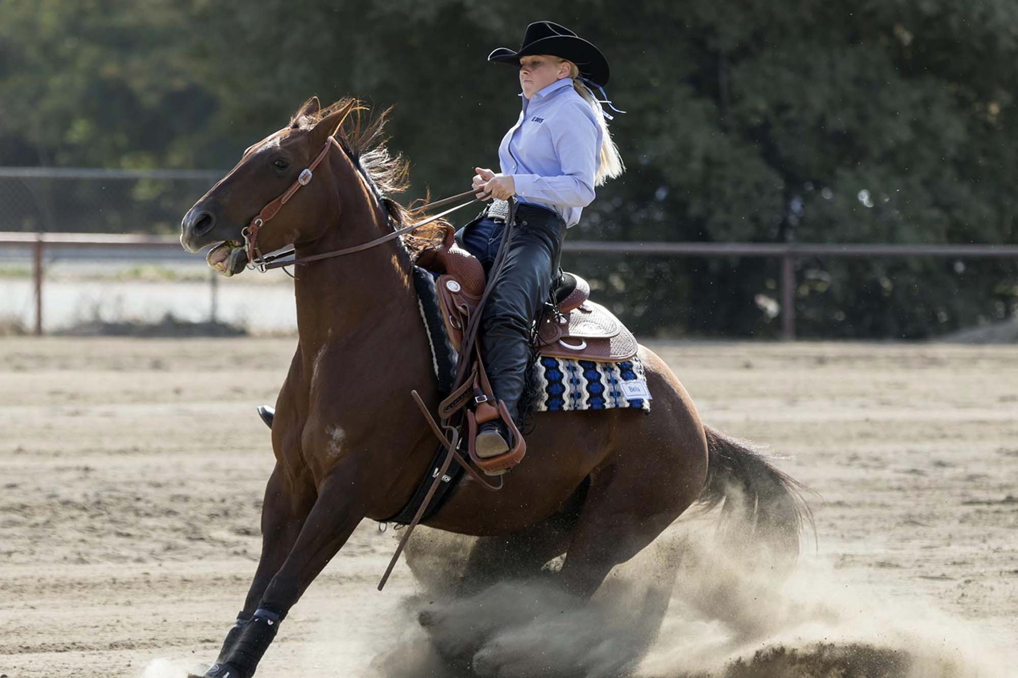 Kendal Scheiner competing on horse