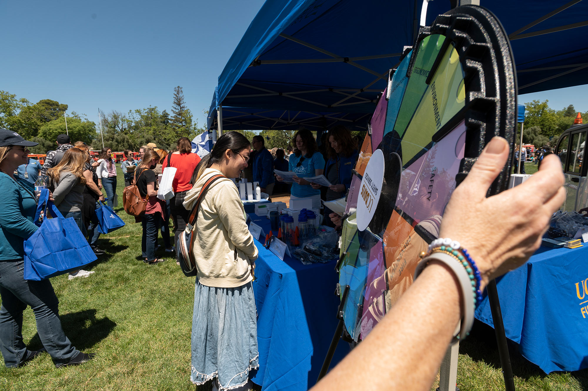 Spinning for a prize at Vendor and Sponsor Showcase