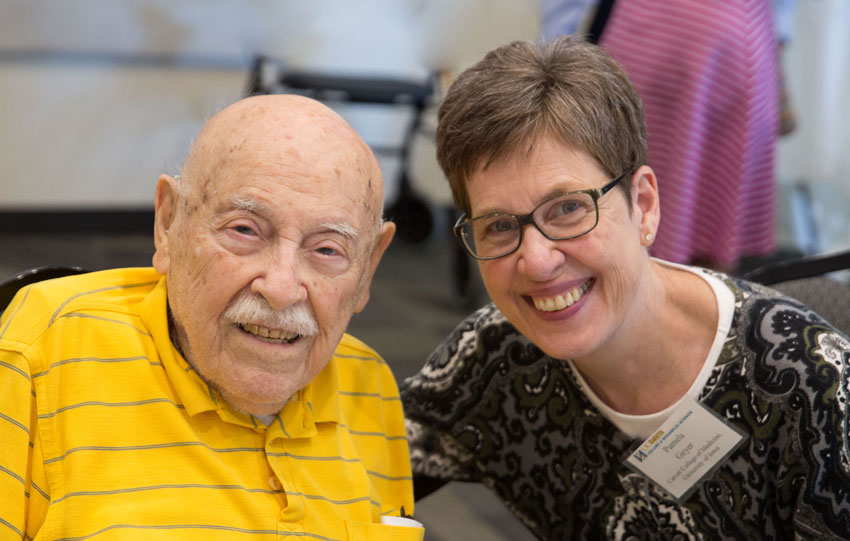 Professor Emeritus Mel Green with Pamela Geyer, a professor in the Carver College of Medicine, University of Iowa.