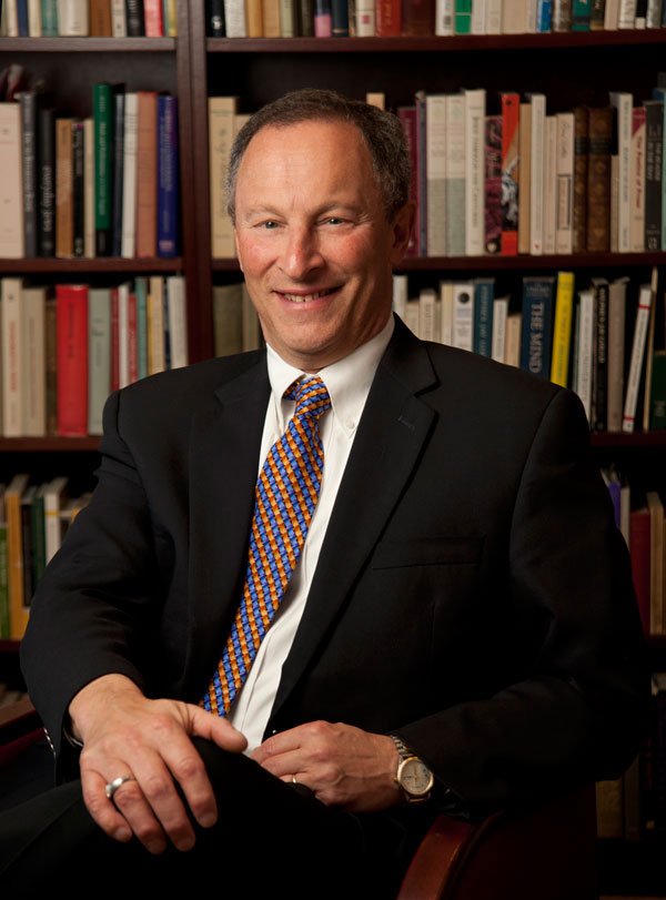  Ralph J. Hexter in library.