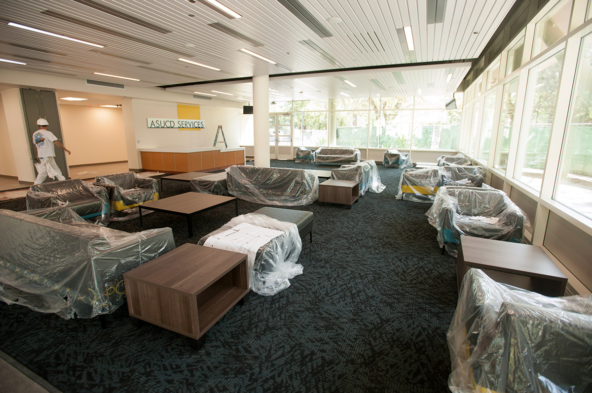 A lounge area in the East Wing of the Memorial Union.