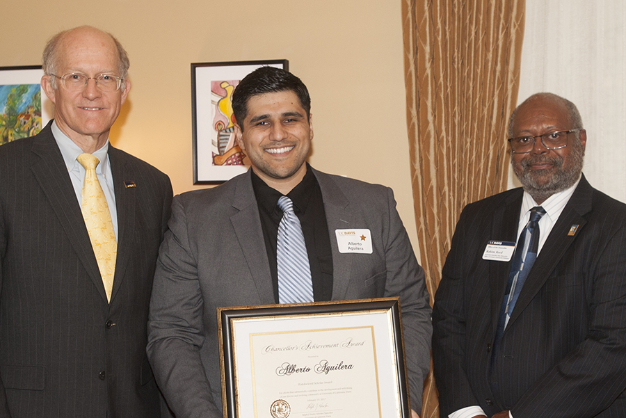 Alberto Aguilera, flanked by Ken Burtis and Rahim Reed