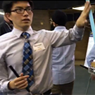 Student at Engineering Design Showcase