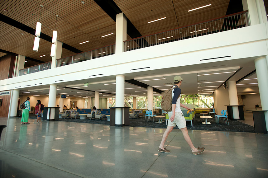 Students in the Memorial Union