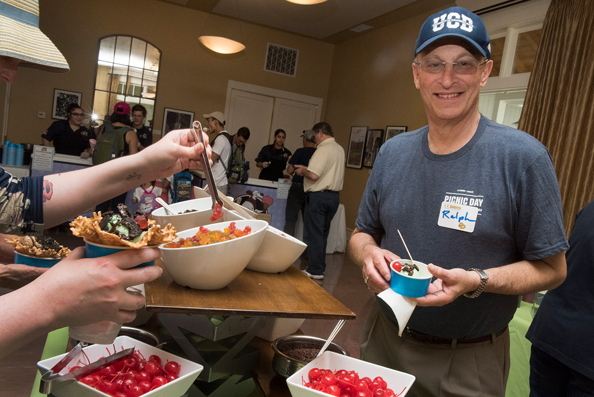 Ralph Hexter at ice cream social.