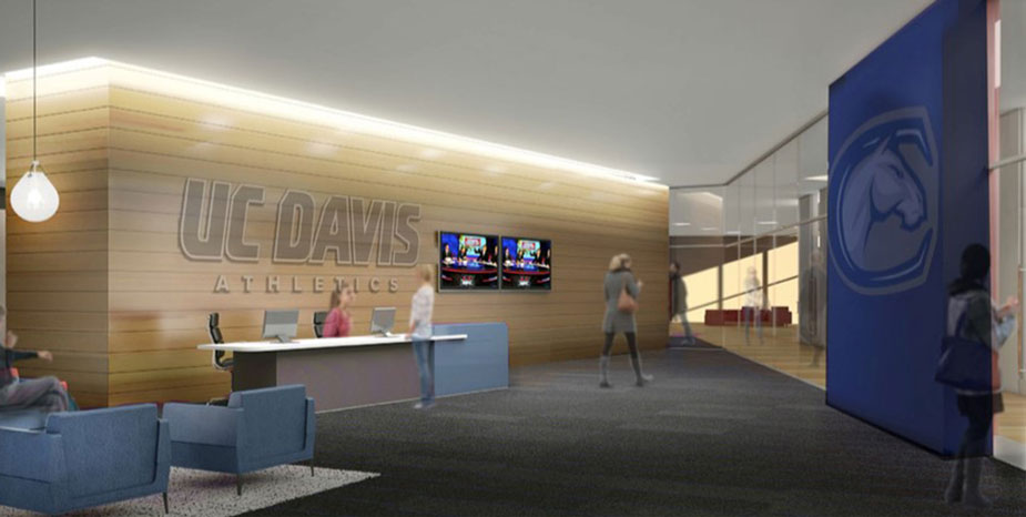 Inside the Student-Athlete Performance Center, artist's rendering