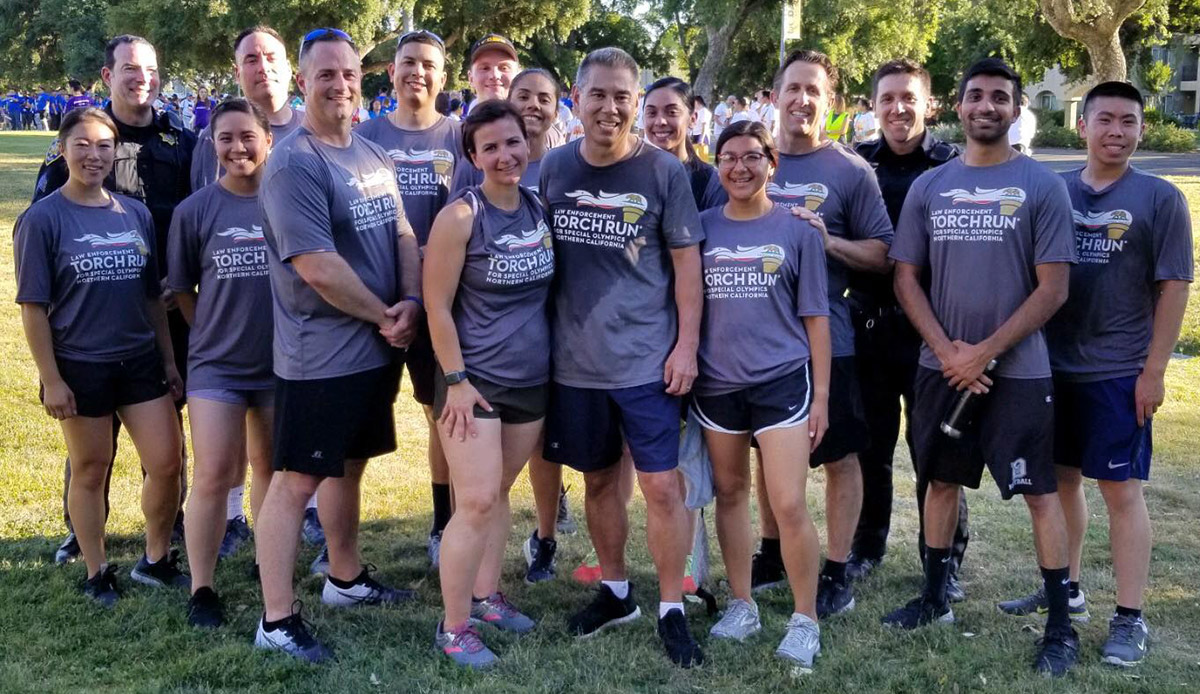 UC Davis Police Officers who carried the torch.