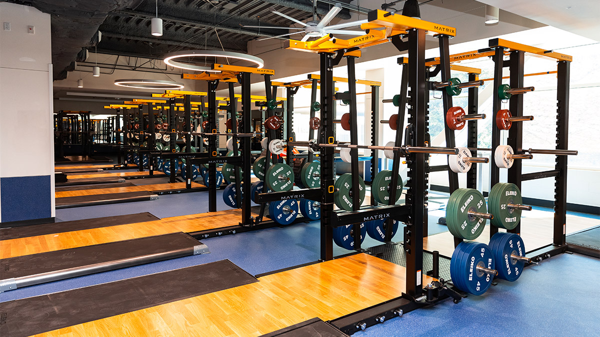 Weight racks inside the ARC.