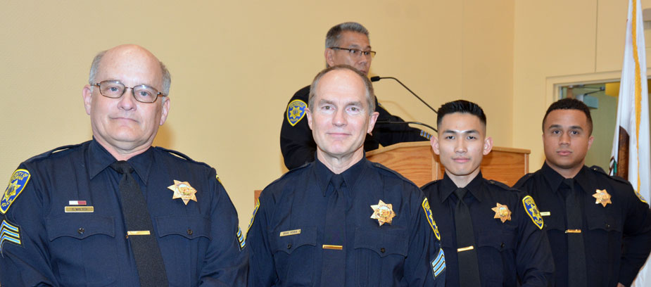 Sergeants and officers, in uniform