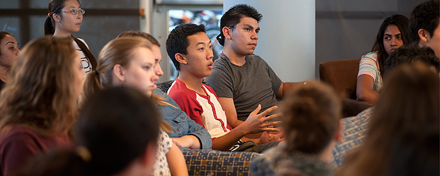 A student discussion in class