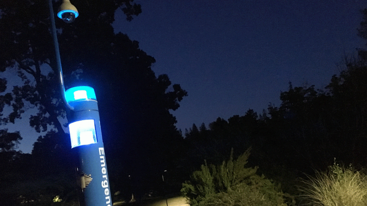 Blue light phone