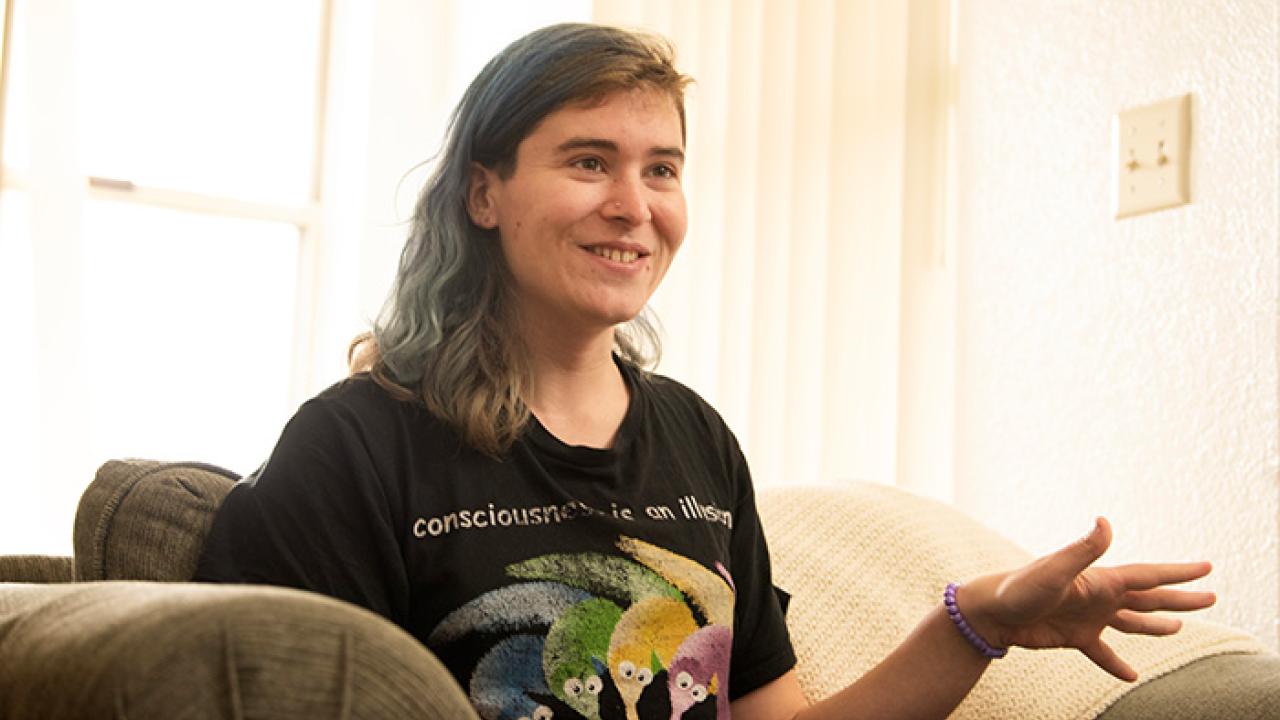 Hazel Carter moved into Aggie House this academic school year. (Gregory Urquiaga/UC Davis)