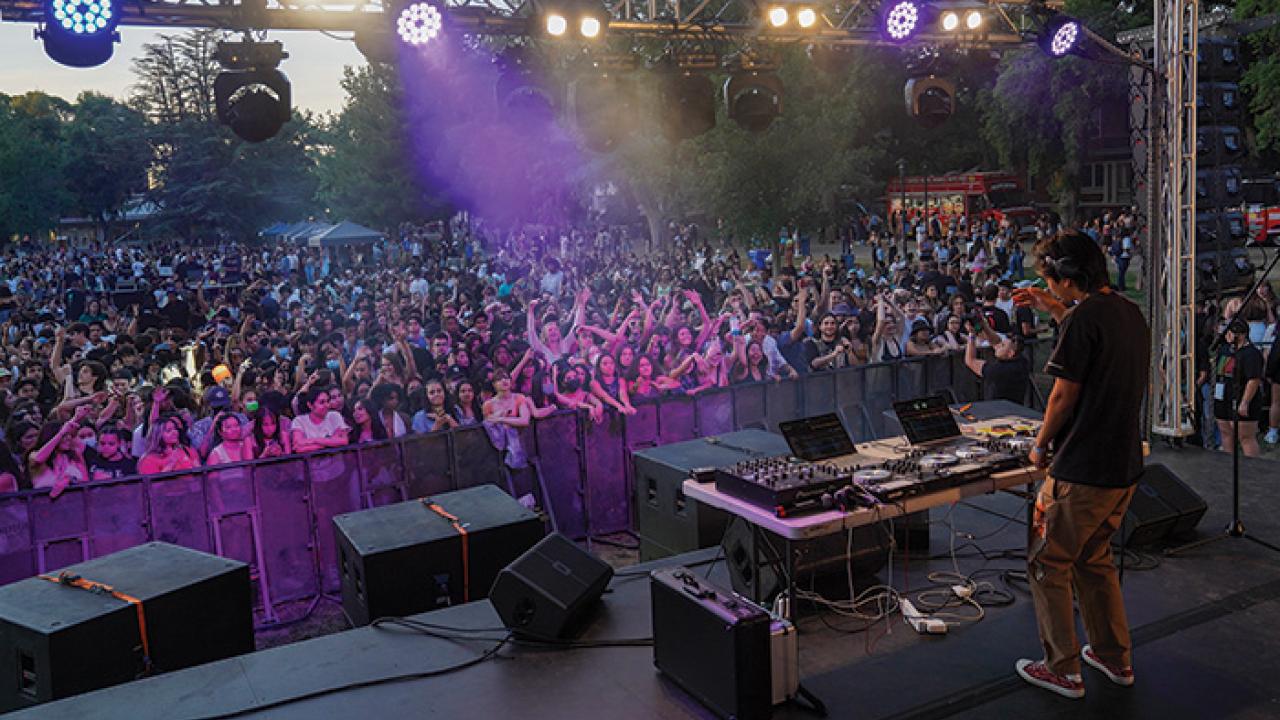 The student Entertainment Council hosted Lawntopia on the Quad in May.  Karin Higgins/UC Davis