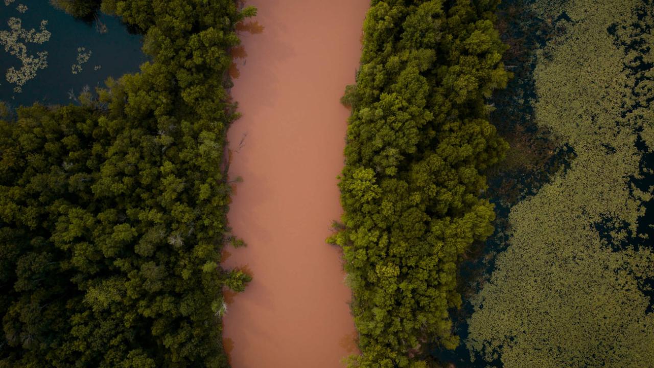 The Bad River on the reservation of the Bad River Band of Lake Superior Tribe of Chippewa (Ojibwe).