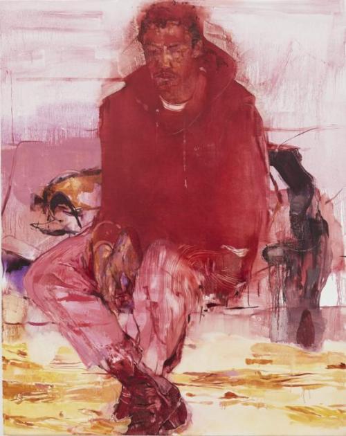 painting figure seated.