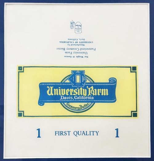 "University Farm Creamery Butter" wrapper