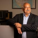 Professor Biswanath Mukherjee, environmental portrait