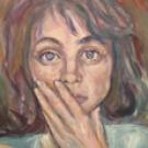 Image: Michael Rogers' "Hazy Eyed" acrylic (cropped)
