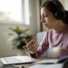 Woman at computer