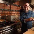 Alumnus Mark Casale in the kitchen at Dos Coyotes