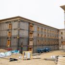 Chemistry Building in construction mode, prior to new walls going up for seismic safety.