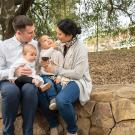 Mom and dad with two young children