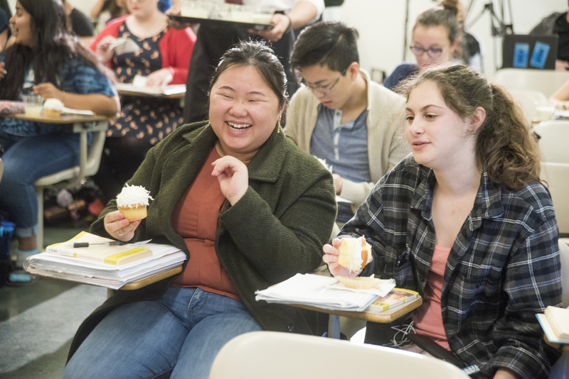 Students react to prize given to their professor.