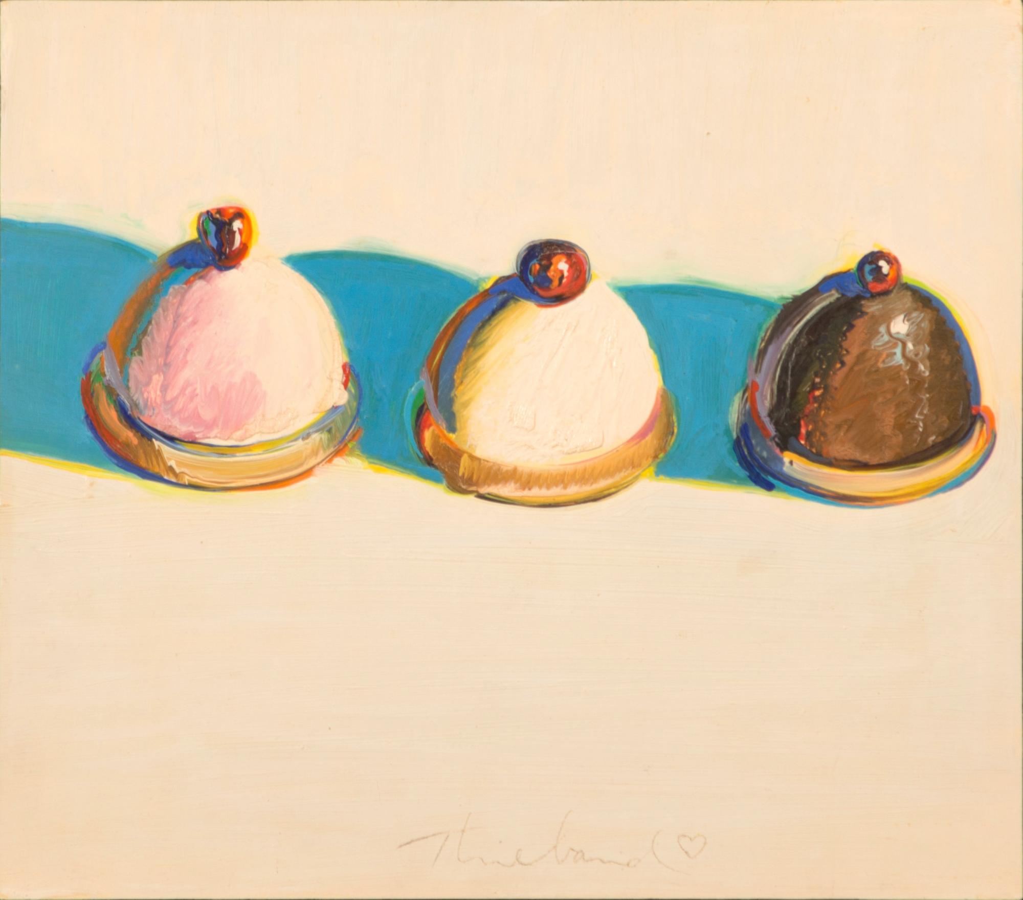 Three Treats, c. 1975-76, oil on panel.