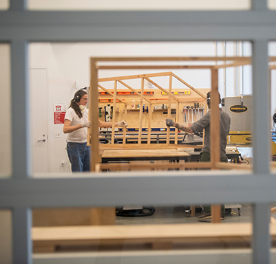 Window into museum exhibition preparation.