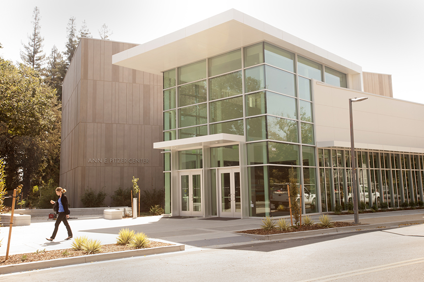 The front of the Ann E. Pitzer Center